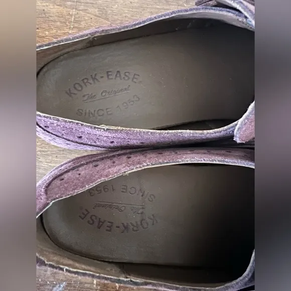 Kork Ease Womens Bailee Kiltie Casual Burgundy Suede Monk Strap Shoes Size 9M