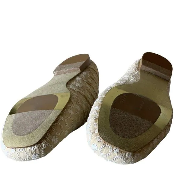 Korks Flats Palmer Ballet Eyelet Fabric Upper Women's Size 8M Shoes NEW