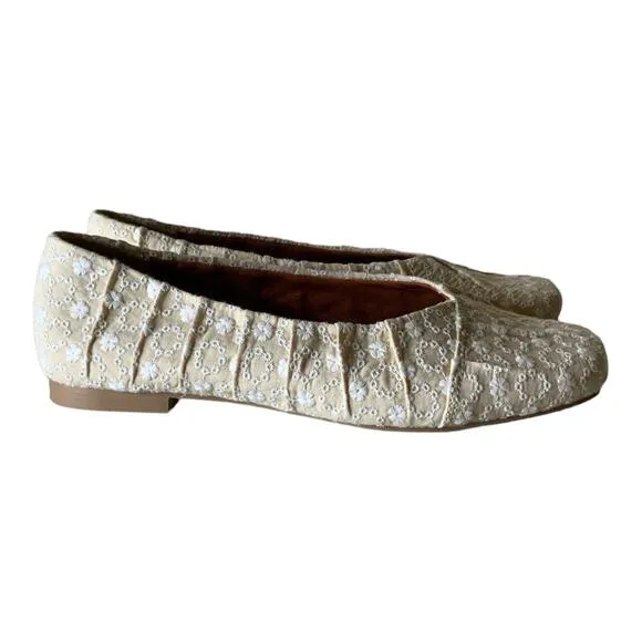 Korks Flats Palmer Ballet Eyelet Fabric Upper Women's Size 8M Shoes NEW