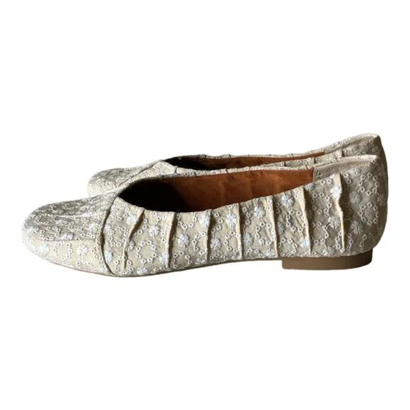 Korks Flats Palmer Ballet Eyelet Fabric Upper Women's Size 8M Shoes NEW