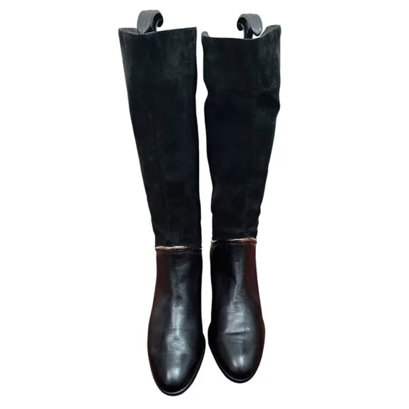 La Vallee Vintage Boots Size 11 Black Leather Pull On New Condition