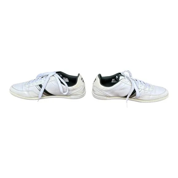 Lacoste Men’s 11 Giron 116 Green &amp; White Retro Leather Sneakers, Lacoste Shoes