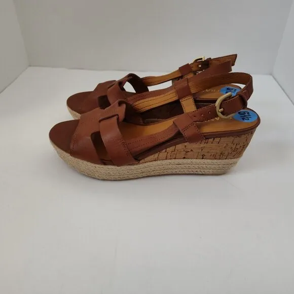 Ladies SZ 6.5 Franco Sarto Tan Espadrille Sandal