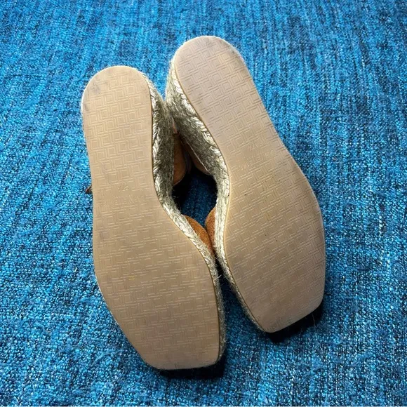 Lafayette 148 New York Margot Suede Leather Espadrille Wedge Sandals in Brown