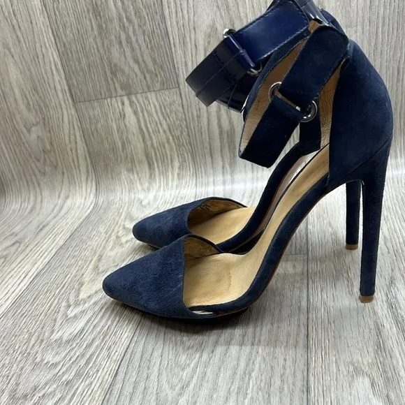 L.A.M.B Gwen Stefani Suede Pointed Toe Stiletto Heels