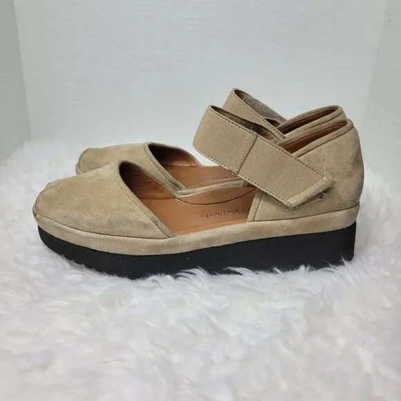 L'Amour Des Pieds Amadour Womens Size 8 M Platform Sandals,Taupe Suede