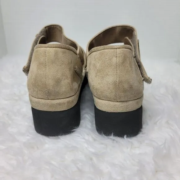 L'Amour Des Pieds Amadour Womens Size 8 M Platform Sandals,Taupe Suede