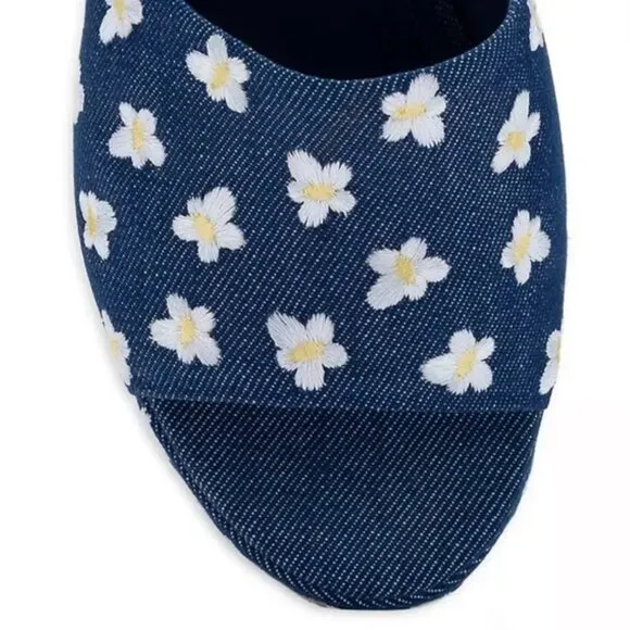 Larroudé Miso Platform Sandal in Denim (New, Size 6)