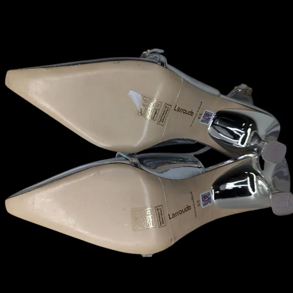 Larroude Ines Pump In Silver Specchio... Size 9.5