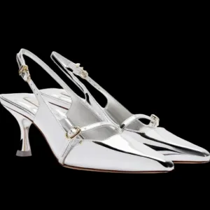Larroude Ines Pump In Silver Specchio... Size 9.5