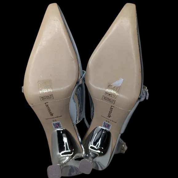 Larroude Ines Pump In Silver Specchio... Size 9.5