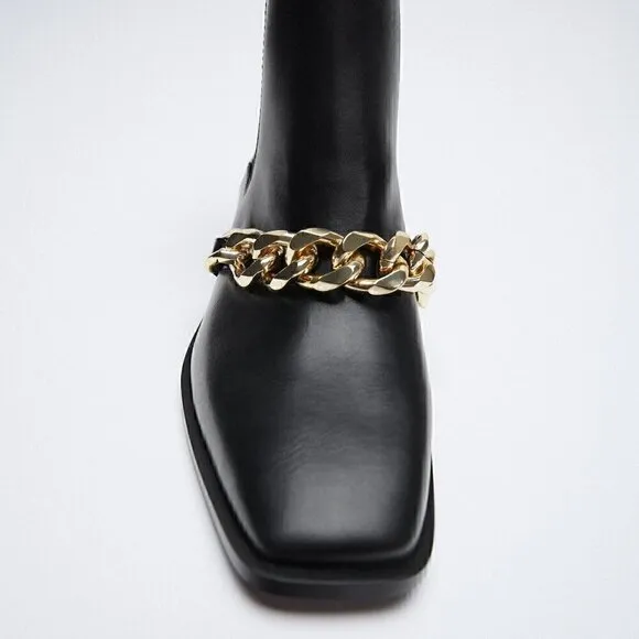 LAST ONE!!! ZARA Square Toe Boots