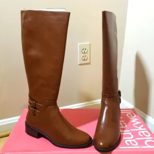 Lauren Blakwell Womens Lydia Riding Boot In Cognac Brown