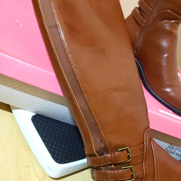 Lauren Blakwell Womens Lydia Riding Boot In Cognac Brown