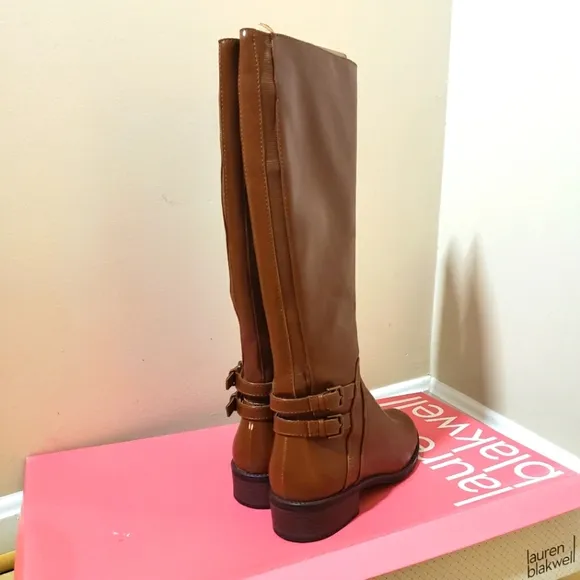 Lauren Blakwell Womens Lydia Riding Boot In Cognac Brown