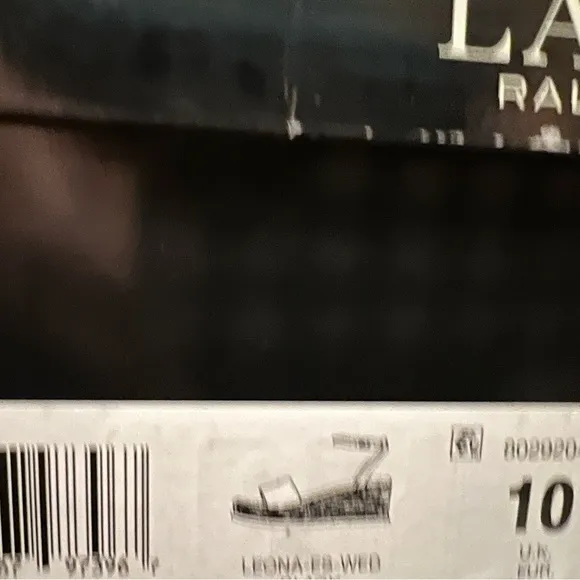 🆕Lauren Ralph Lauren Leona Suede Platform Ankle Strap Espadrille Sandals::NIB::