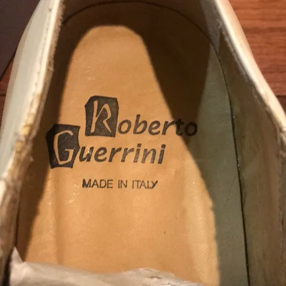Leather Dress Shoes Made in Italy Off White Men’s size 9.5