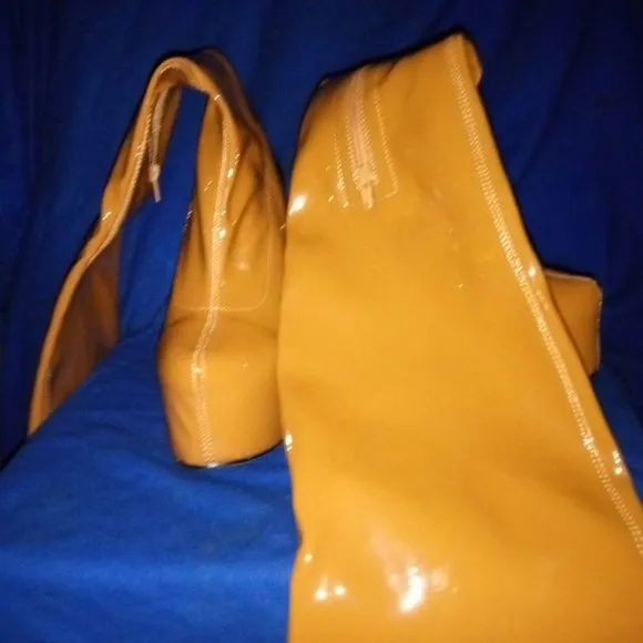 Lemon Drop by Privileged TO THE SKY Thigh High Platform Boots ( BRAND NEW !!!! )