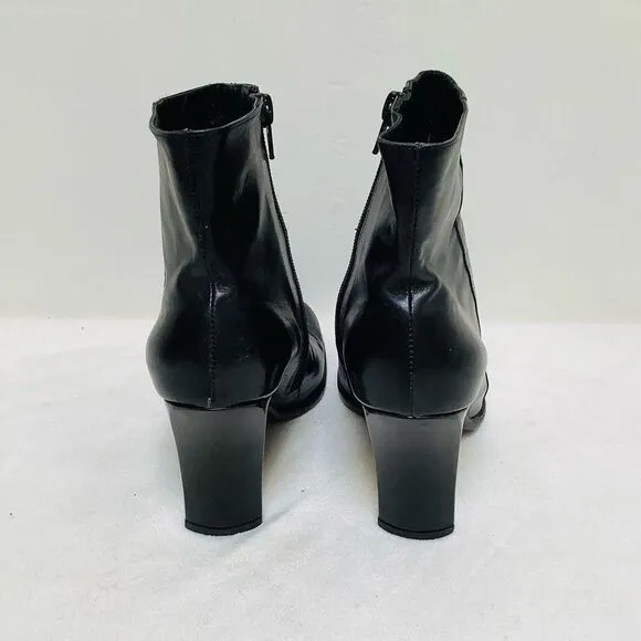 LEOPOLDO GIORDANO Black Heel Boots EUC 8 Black bootie