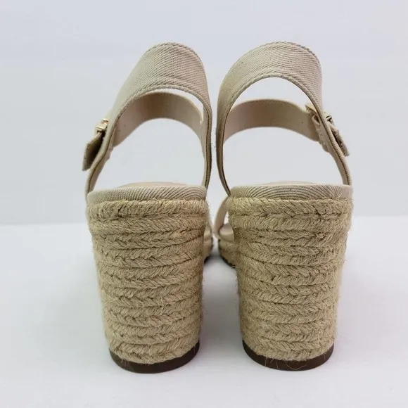 Life Stride Velocity 2.0 Tango 2 Womens Sz 10W Beige Espadrille Wedge Sandals
