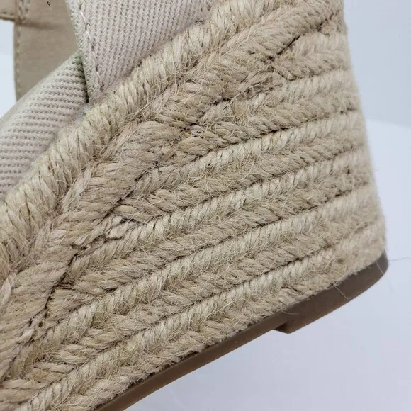 Life Stride Velocity 2.0 Tango 2 Womens Sz 10W Beige Espadrille Wedge Sandals