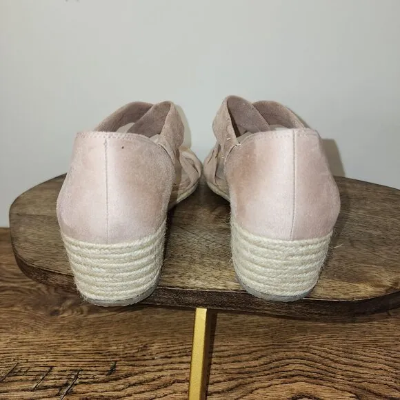 LifeStride Soft System Blush Pink Siesta Espadrille Wedge Sandal-Size 9