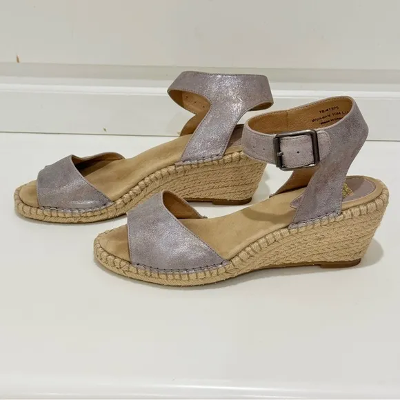LIKE NEW Johnston &amp; Murphy Angela Espadrille Wedge Sandal 10
