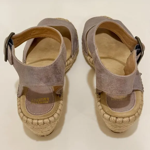LIKE NEW Johnston &amp; Murphy Angela Espadrille Wedge Sandal 10