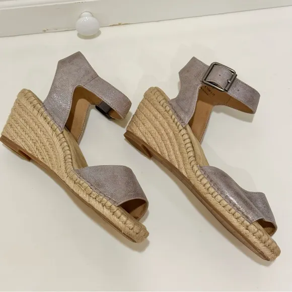 LIKE NEW Johnston &amp; Murphy Angela Espadrille Wedge Sandal 10