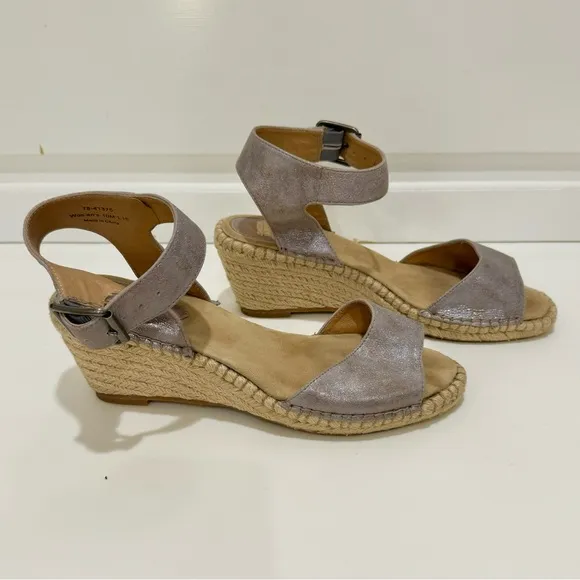 LIKE NEW Johnston &amp; Murphy Angela Espadrille Wedge Sandal 10
