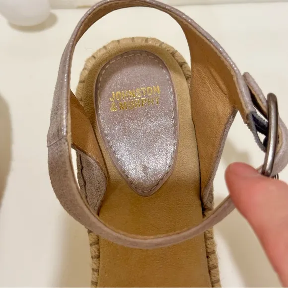 LIKE NEW Johnston &amp; Murphy Angela Espadrille Wedge Sandal 10