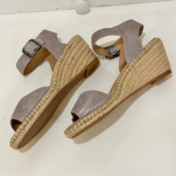 LIKE NEW Johnston &amp; Murphy Angela Espadrille Wedge Sandal 10