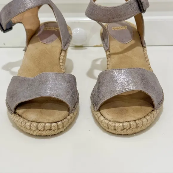 LIKE NEW Johnston &amp; Murphy Angela Espadrille Wedge Sandal 10