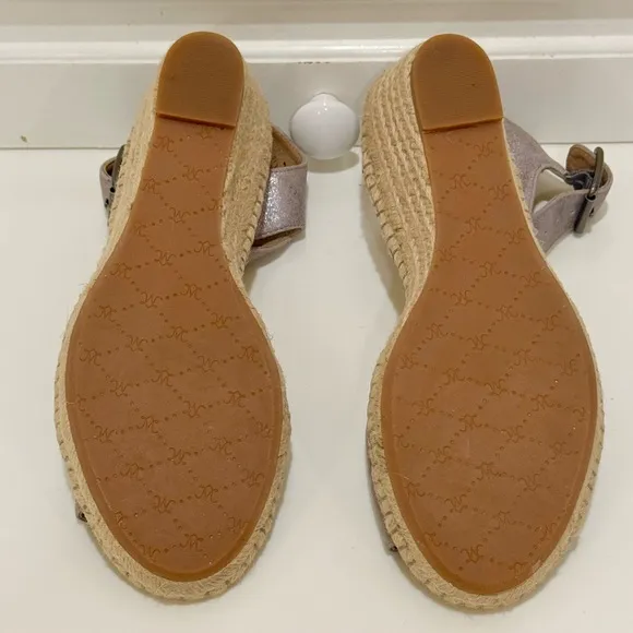 LIKE NEW Johnston &amp; Murphy Angela Espadrille Wedge Sandal 10