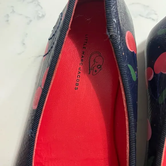 Little Marc Jacobs Blue and Red Cherry and dog face dress shoes