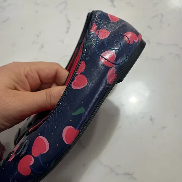 Little Marc Jacobs Blue and Red Cherry and dog face dress shoes