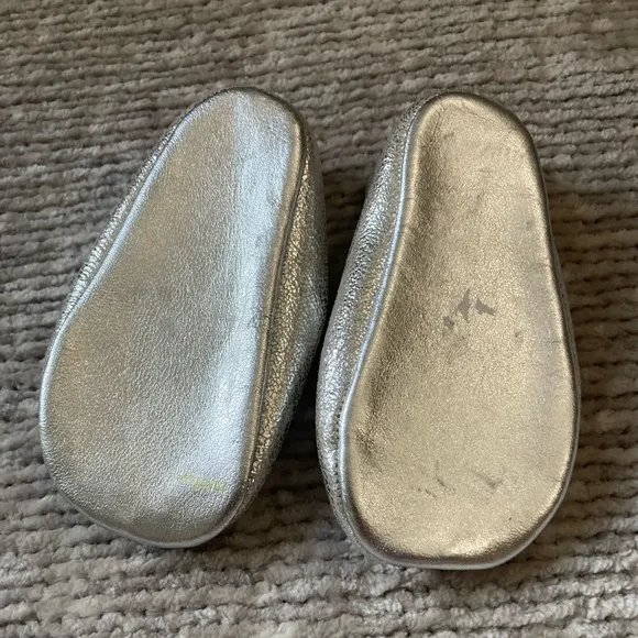Little Marc Jacobs Mouse Ballet Flats Baby Shoes Silver Size 18/19