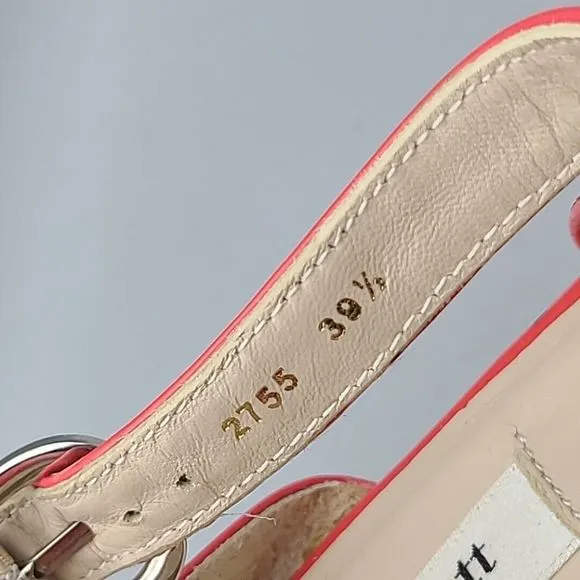 L.K. Bennett London women Wedge Sandals Priya Peep Toe Espadrille  pink 9 39.5