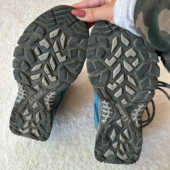 LL BEAN Kids Blue/Gray Boots‎ Size 6