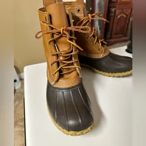 LL beans womens duck boots size 8m