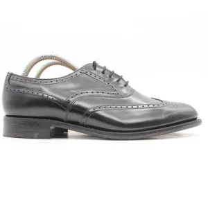 Loake Sincere Hong Kong Men's UK 7.5 Wingtip Oxfords Black Leather Dress Shoes