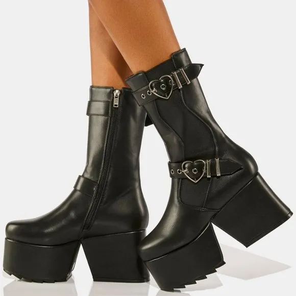 LOCKHEART ESSENCE Size: 10 Platform Boots (Fast ship) (Brand New)