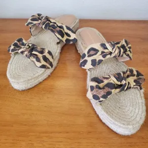 Loeffler Randall Daisy Espadrille Sandals Bows Summer Platform Shoes SZ41/US10.5