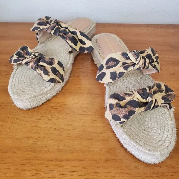 Loeffler Randall Daisy Espadrille Sandals Bows Summer Platform Shoes SZ41/US10.5