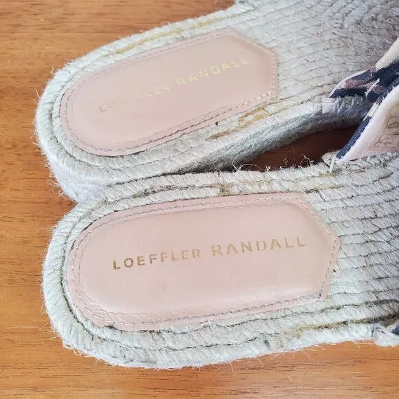 Loeffler Randall Daisy Espadrille Sandals Bows Summer Platform Shoes SZ41/US10.5