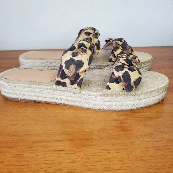 Loeffler Randall Daisy Espadrille Sandals Bows Summer Platform Shoes SZ41/US10.5