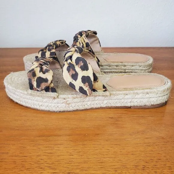 Loeffler Randall Daisy Espadrille Sandals Bows Summer Platform Shoes SZ41/US10.5
