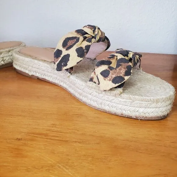 Loeffler Randall Daisy Espadrille Sandals Bows Summer Platform Shoes SZ41/US10.5