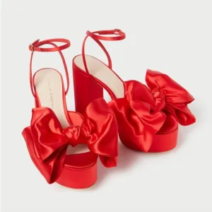 Loeffler Randall Kiki Satin Platform Sandals