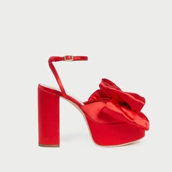 Loeffler Randall Kiki Satin Platform Sandals